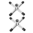 thumbnail image 1 of Miangastore 2pcs Metal Billiards Cue Stands Snooker Pool Stick Holders Pool Stick Cross Bridges (Silver), 1 of 9