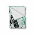 thumbnail image 2 of Birds Soft Flannel Fleece Throw Blanket, Hand Drawn Sketch of Mockingbird on Bloomed Roses and Butterflies, Cozy Plush for Indoor and Outdoor Use, 60" x 80", Baby Blue Pale Blue, by Ambesonne, 2 of 6
