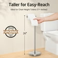 thumbnail image 3 of KES Toilet Paper Holder Free Standing 26" H (Taller Version), Toilet Paper Roll Holder Stand with Weighted Base for Bathroom, 18/8 Stainless Steel Brushed, 3 of 10