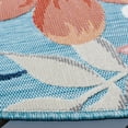 thumbnail image 4 of SAFAVIEH Cabana Caris Floral Indoor/Outdoor Area Rug, Aqua/Rust, 5'1" x 5'1" Round, 4 of 12