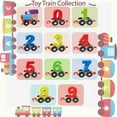 thumbnail image 4 of CanGonggg Children's Building Digital Train Puzzle Assembled Color Wooden Early Educational Brain Toy Train Toy Set Indoor Party Games for Kids 8-12 Construction Set Architecture for Kids Activities, 4 of 8