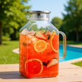 thumbnail image 2 of Bxaolu 128OZ Glass Pitcher with Lid and Spout - High Heat Resistance Pitcher for Hot/Cold Water & Iced Tea (3.8L/1Gallon), 2 of 8