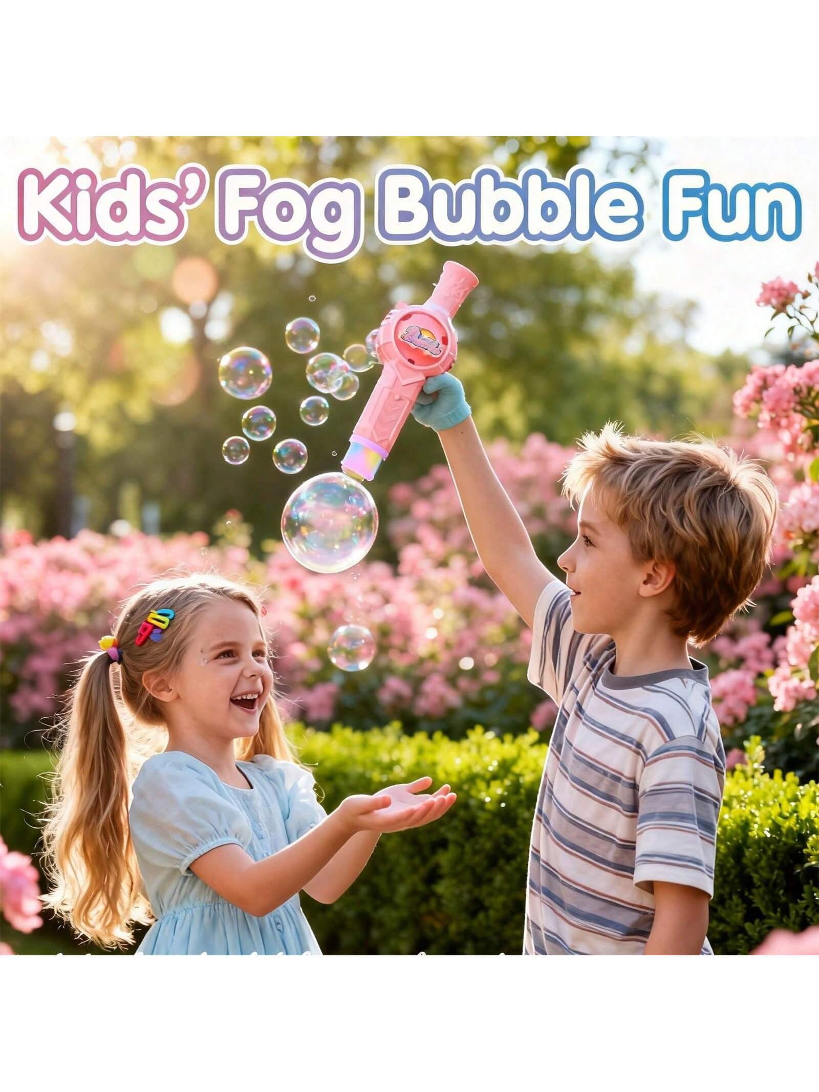 Smoke bubble machine, magic smoke bubble stick with gloves, bouncy bubble stick, colorful smoke bubble machine