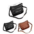 thumbnail image 3 of Jierger Fashion Ladies Solid Color Large Capacity Leather Shoulder Bag Messenger Bag for Women Shoulder Purses and Handbags for Men Women Outdoor Travel Work, 3 of 7