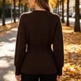 thumbnail image 4 of LUVDA Women's Knit Long Sleeve Cardigan V Neck Button Front Casual Fall Winter, 4 of 6