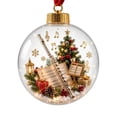 thumbnail image 2 of Glowing Christmas Ornament Lighted Mini Holiday Scene Clear Hanging Ball Bauble Warm LED Festive Decoration Keepsake Gift for Christmas Tree Home Decor, 2 of 4