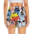 thumbnail image 4 of Uemuo Funny Cats Pattern Women's Athletic Shorts High Waisted Running Shorts with Liner Pockets Gym Elastic Workout Shorts-Large, 4 of 9