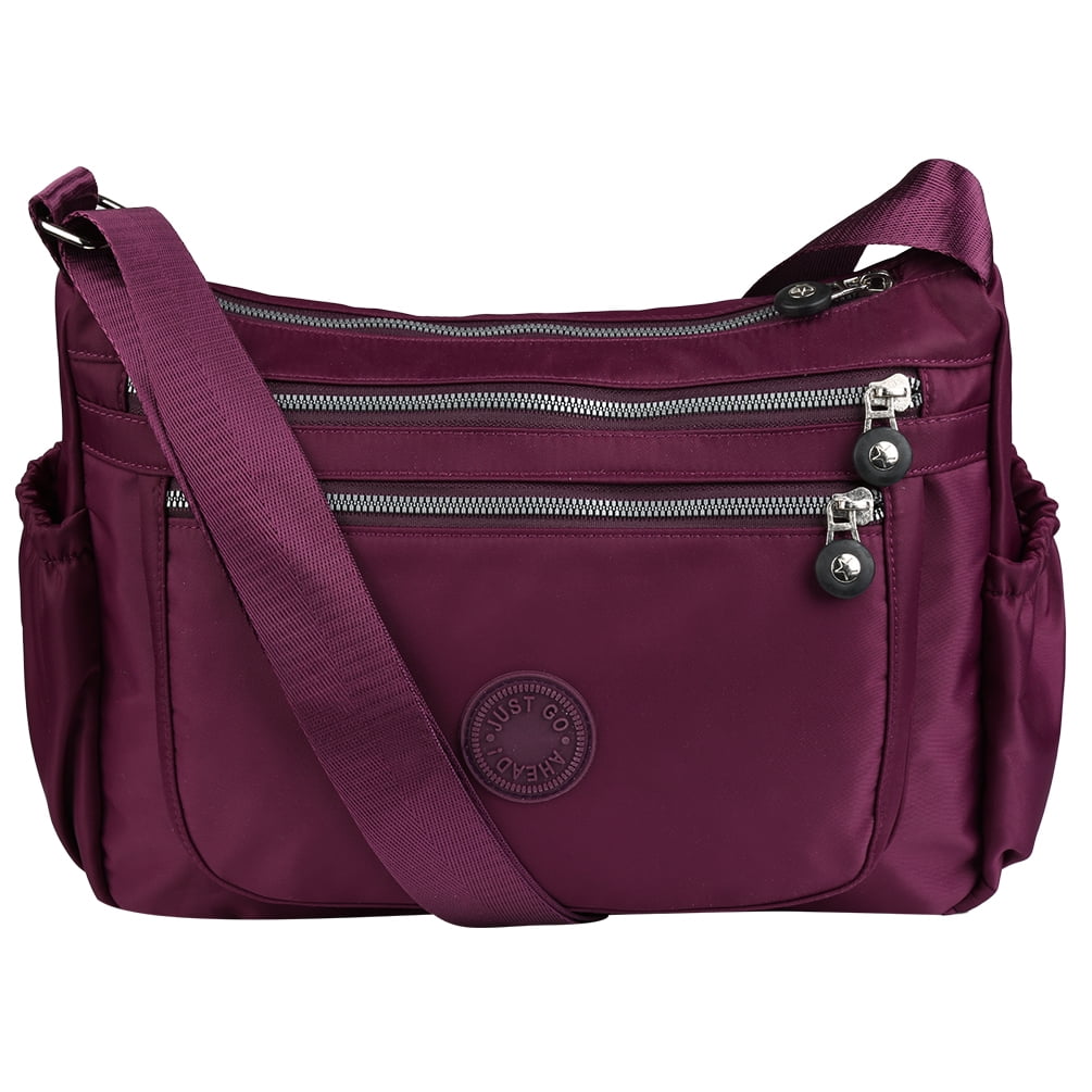 Women Waterproof Nylon Shoulder Messenger Capacity Backpack Pocket Crossbody Bag 