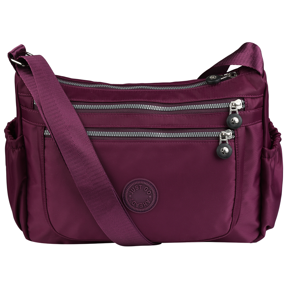 Crossbody Purses Bags for Women Lightweight Nylon Shoulder Handbags Travel Multi Pocket Messenger Bag
