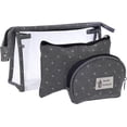 thumbnail image 1 of Bolsa de maquillaje transparente gris, bolsa de aseo impermeable de PVC para mujer, bolsa de cosméticos de viaje, bolsa de almacenamiento de vacaciones, 1 of 5