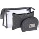 thumbnail image 1 of Bolsa de maquillaje gris transparente de PVC, impermeable, para mujer, neceser de viaje, bolsa de cosméticos, bolsa de almacenamiento para vacaciones., 1 of 5