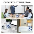 thumbnail image 6 of Goofa Whale Tissue Box Cover PVC Leather Tissue Holder Square Facial Tissue Case Facial Paper Organizer Dispenser for Bathroom, Vanity Countertop, 6 of 8
