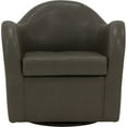 thumbnail image 2 of Fox Hill Trading Big Max 19"H Rodeo Fabric Swivel Barrel Chair in Charcoal, 2 of 4