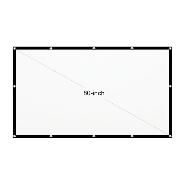 Pantalla de proyector HD portátil de 80 pulgadas Pantalla de proyección 16: 9 Plegable Grueso
