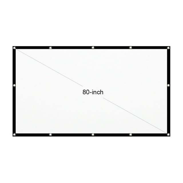 80-inch Portable HD Projector Screen 16:9 Projection Screen Foldable Thick Durable for Outdoor Home Theater
