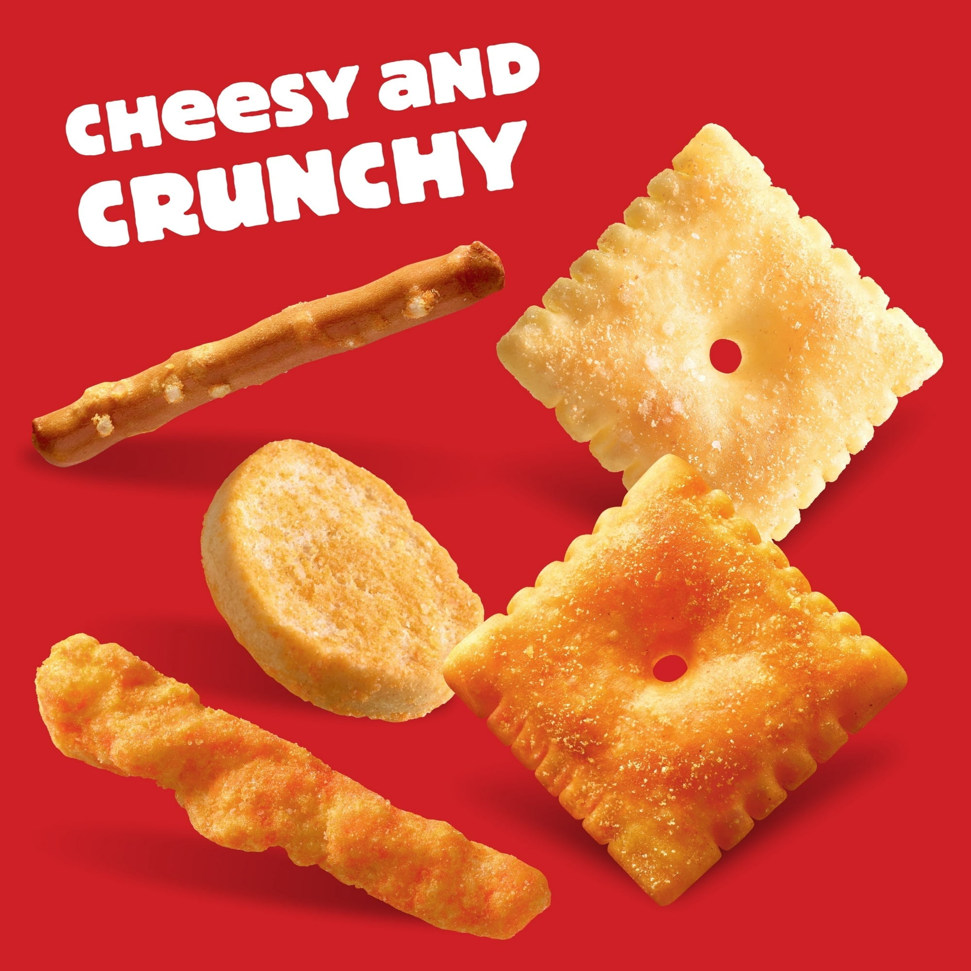 Cheez‑It Double Cheese Snack Mix, 9.75 oz, Pack of 3 with Bowl by Value Nest