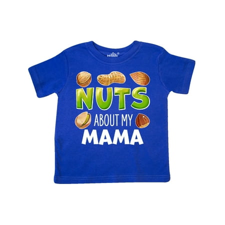 

Inktastic Nuts About My Mama Peanut Almond Pistachio Gift Toddler Boy or Toddler Girl T-Shirt