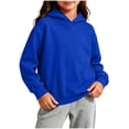 thumbnail image 2 of hlysgo Girl's Rain Jacket Waterproof Lightweight Rain Coat with Hood Breathable Windbreaker for Outdoor Cycling Travel Blue,2-3 Years, 2 of 6
