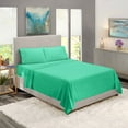 thumbnail image 5 of Clara Clark Split King Size Bed Sheets Set for Adjustable Beds - Deep Pocket 5 Piece - 1800 Hotel Luxury Soft Double Brushed Microfiber, Mint, 5 of 7