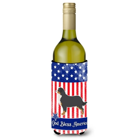 

Carolines Treasures BB3319LITERK USA Patriotic Bernese Mountain Dog Wine Bottle Beverge Insulator Hugger Wine Bottle