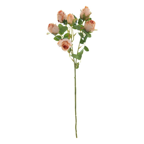 Home Decorations for Living Room,Living Room Table 7 Head Rose Simulation Flowers European-Style Antique Burnt Edges Rose Living Room Table Decoration Wedding Bouquet Living Room Tables