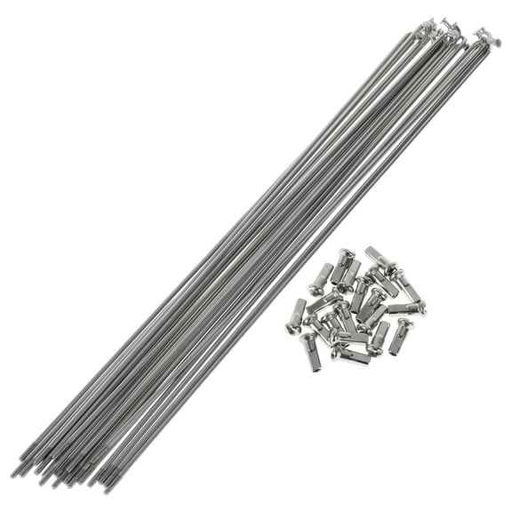 20 Set 13G Bicycle Spokes 277mm Bike Wheel Spokes 304 Stainless Steel Silver Tone