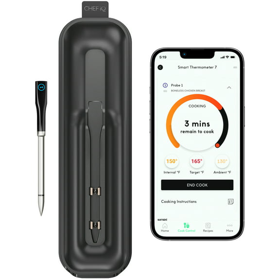 CHEF iQ Smart Wireless Meat Digital Cooking Thermometer, Bluetooth & Wifi Enabled