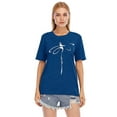thumbnail image 2 of Chulianyouhuo Dragonfly Shirts Women Cute Graphic Tees Short Sleeve Summer Tops Crew Neck, 2 of 6