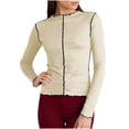 thumbnail image 1 of Hauts Courts à Manches Longues pour Femmes Hauts d'Automne pour Femmes Vêtements d'Automne pour Femmes T-Shirts à Manches Longues pour Femmes Vêtements d'Automne pour Femmes T-Shirts à Manches Longues pour Femmes, 1 of 6