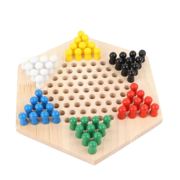 Chinese Checkers Set, Endless Fun 6 Color Pegs Interactive Chinese ...