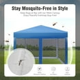 thumbnail image 4 of Alpha Joy 10' x 10' Pop up Canopy with Netting Portable Outdoor Event Canopy with Roller Bag, Blue, 4 of 9