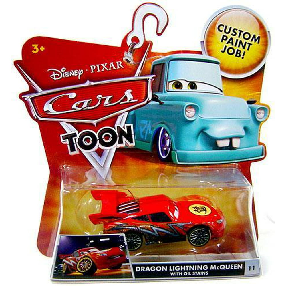 Disney Cars Main Series Dragon Lightning McQueen with Oil Stains