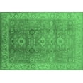 thumbnail image 1 of Ahgly Company Indoor Rectangle Oriental Emerald Green Traditional Area Rugs, 2' x 5', 1 of 4