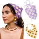 thumbnail image 3 of Minnieouse Pañuelos para mujer, pañuelo para la cabeza, bufanda de flores, diadema decorativa para fiesta en la playa de viaje a la moda, diadema de punto Accesorio para el cabello Beige Minnieouse AP012992-05B, 3 of 6