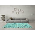 thumbnail image 3 of Ahgly Company Indoor Rectangle Abstract Light Blue Modern Area Rugs, 5' x 7', 3 of 4