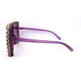 thumbnail image 3 of Large Gem Rhinestone Jewel Oversize Mob Sunglasses All Purple, 3 of 4