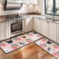 thumbnail image 3 of Kitchen Rugs Sets Of 2,Pink French Bulldog Flowers Florals Anti Fatigue Kitchen Mat Rugs Non Slip Washable,Decorative Kitchen Floor Mats for Kitchen,Sink,Laundry,17"x47"+17"x47", 3 of 5