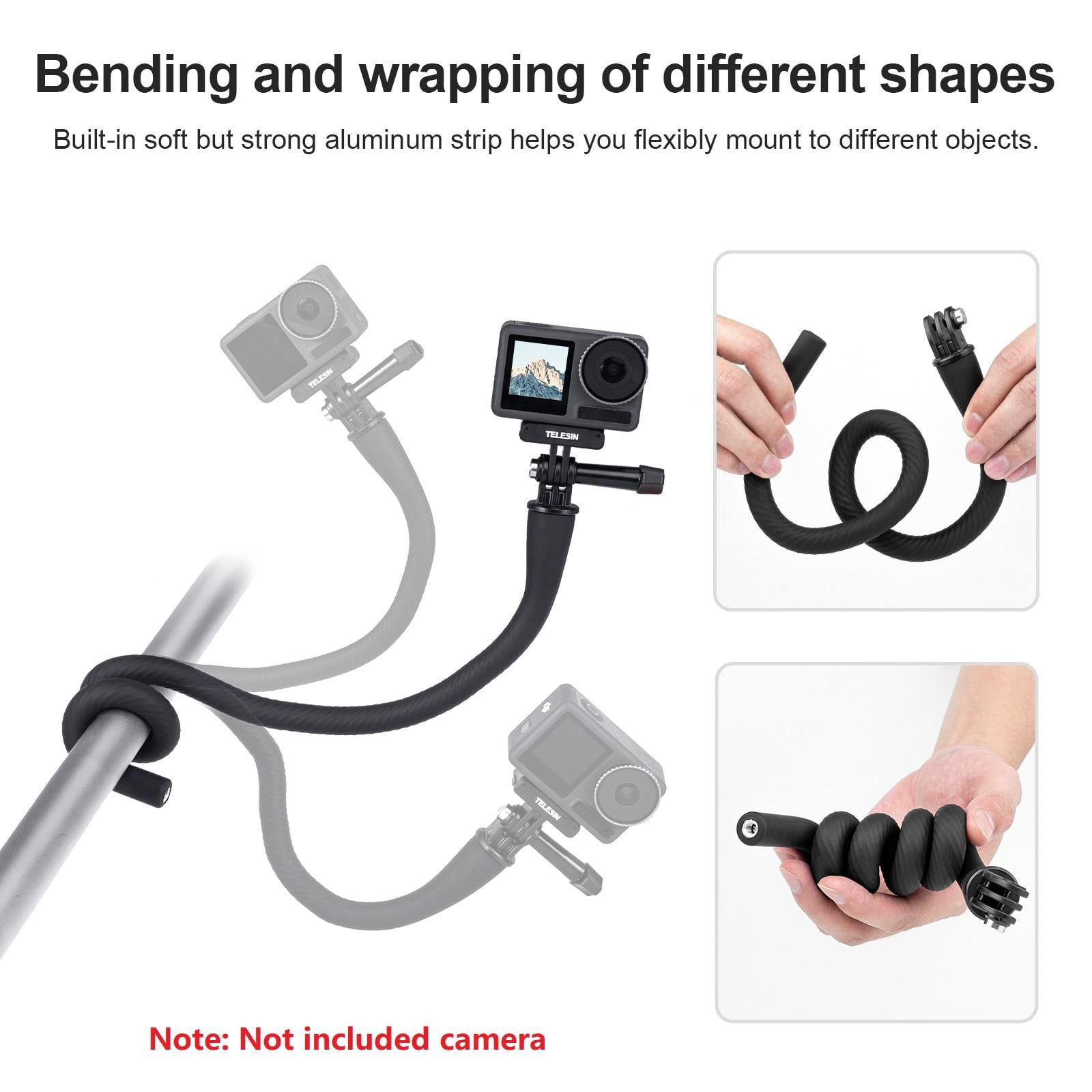 NATEFEMIN Flexible for Insta360 Mount Phone Clip Versatile Octopus Tripod Bendable Wrap Anywhere Travel Vlog Car Trips Fitness Shots