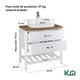 thumbnail image 5 of Gabinete Para Baño Mueble Lavamanos Ovalín Monomando Con 2 Cajones y 1 Repisa Fibra de Madera MFC KingsHouse blanco, 5 of 7