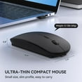 thumbnail image 4 of RaceGT USB C Wireless Mouse, Rechargeable Portable Silent Mouse Nano USB and Type C Receiver Dual Mode Wireless Mice, Slim Travel Mouse for MacBook Air, Laptop, Mac, MacBook, Chromebook, PC - Black, 4 of 8