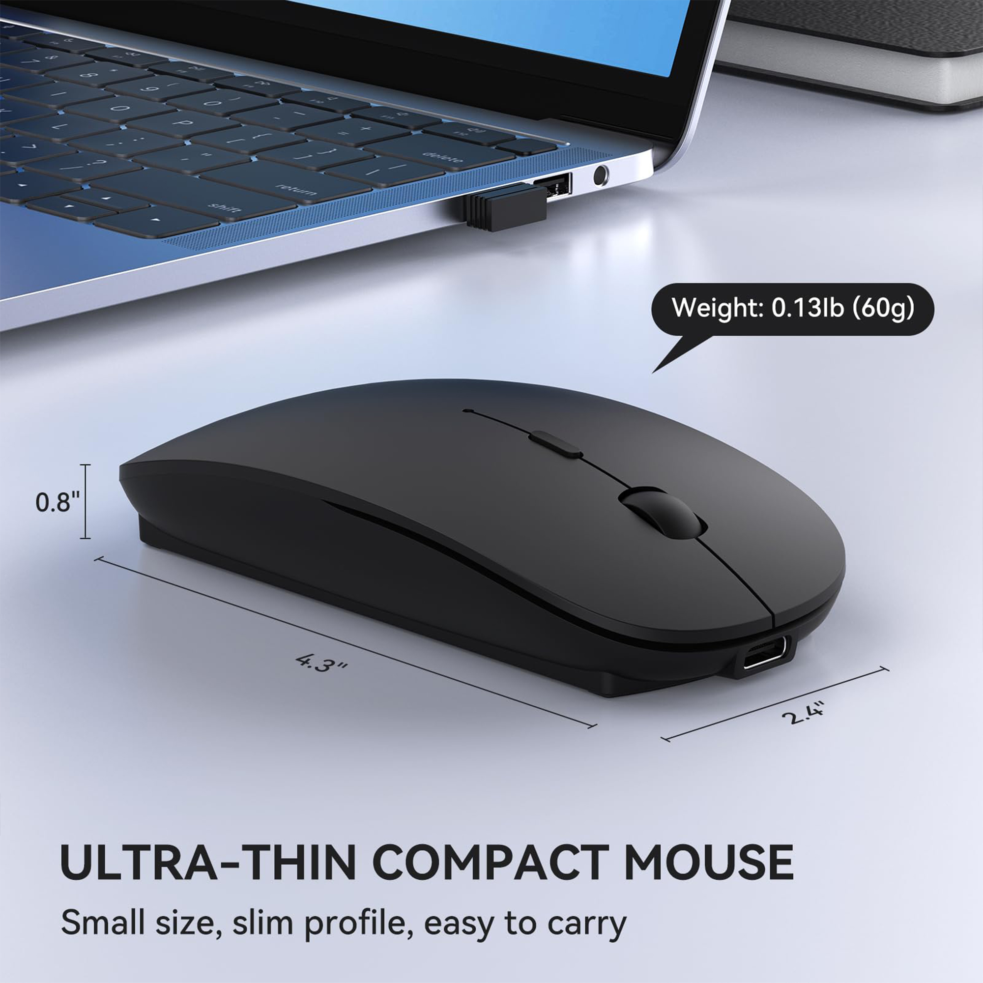 RaceGT USB-C Wireless Mouse, Rechargeable, Silent photo 4