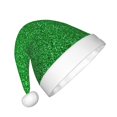 thumbnail image 2 of Balery Green Sparkling Shiny Pattern Santa Hat Christmas Hat Funny Christmas Hat Christmas Knitted Beanie Hat For Kids, 2 of 6
