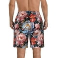 thumbnail image 3 of Naloa Rose Flowers Men's Beach Shorts, Surfing shorts, Swim trunks, Quick Dry Swim Trunks for Surfing Beach Fun - Small, 3 of 9