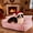 Pink, variant on Cute Dog Cat Couch for Medium Large Dogs,Fluffy Pet Sofa Dog Couch Bed with Premium Soft Corduroy Fleece,Cute Washable Dog Bed Medium Large Size Dog,Supportive Cat Sofa Pet Bed(36x27x10,Grey)