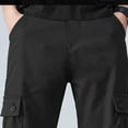 thumbnail image 6 of Huhudde Men's Straight Leg Work Pants Functional Pockets Comfortable Cargo Trousers Polyester Blend Wear Outdoor Activity, 6 of 20