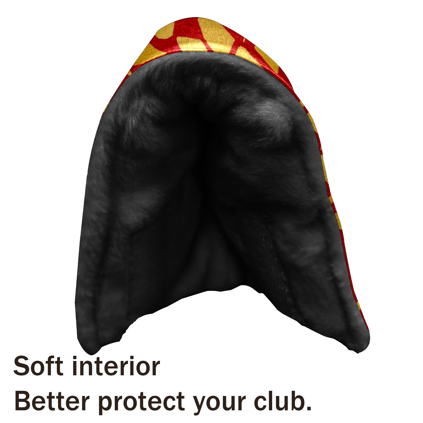 Golf Club Head Cover | Leather Golf Club Putte Headcover , Waterproof Golf Club Head Cover Set Driver Headcovers for Golf Clubs Men Women Red - Orange Fragment Pattern