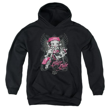 Betty Boop - Biker Babe - Youth Hooded Sweatshirt - X-Large