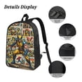 thumbnail image 4 of Fierce Mutant Hero Art Backpack 3Pcs Set, Lightweight Water Resistant Casual Rucksack, 17", 4 of 6