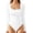 White, variant on Women's Square Neck Long Sleeve Bodysuit Sexy Body Suit Tops Double Lined Curve Embracing Bodysuit Women