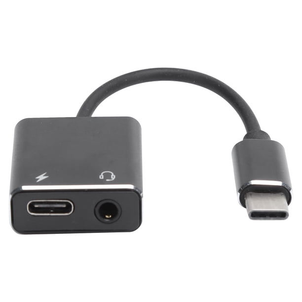Adaptador de Carga de Auriculares, Cable de Audio de Carga Tipo C Portátil parauriculares de 3.5 mm